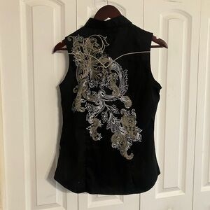 Roper cowgirl Sleeveless Western Blouse